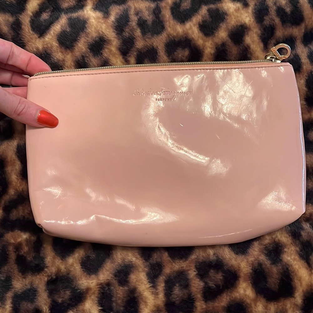 Salvatore Ferragamo pink pouch.